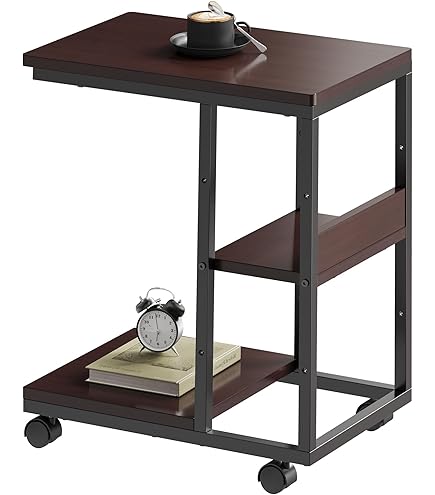 Amazon｜ZXD サイドテーブル ワゴン キャスター付きコの字型デザイン